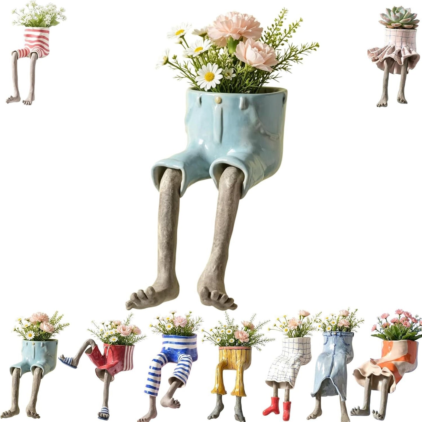 🪴✨Creative Sitting Planter Collection