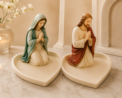 ✝️ HOT SALE 50% OFF - Graceful Faith Virgin Mary Ceramic Rosary Holder Keepsake Tray