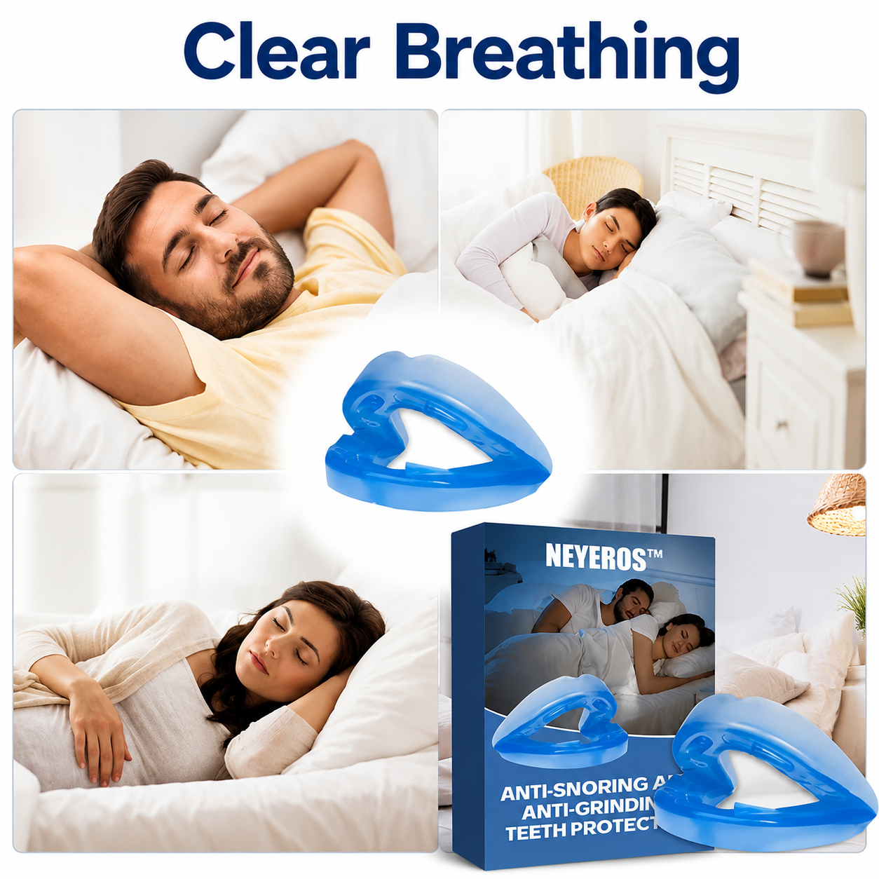 🔥[Official Brand Store] NEYEROS™ Adjustable Anti-Snoring Mouthpiece  Universal Size